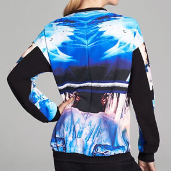 Clover Canyon Neoprene Crystal Corset Sweatshirt Size S Retail $225 - Picture 3 of 12